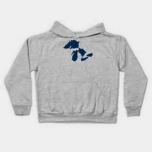 Coronelli Great Lakes Map 1694 Kids Hoodie